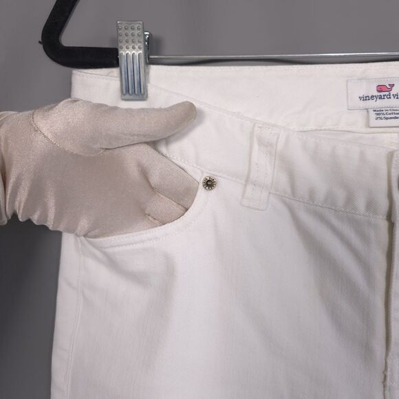 Vineyard Vines Women’s Jeans Size 8 White Stretch Cotton - Picture 9 of 11